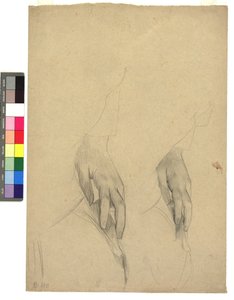 Zwei Handstudien, Finger ans Ohr gelegt - Gustav Klimt