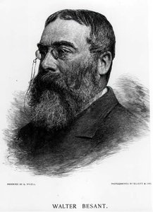 Sir Walter Besant, gravé par Gustav Kruell d