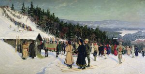 Compétition de ski à Fjelkenhill - Gustav Wentzel
