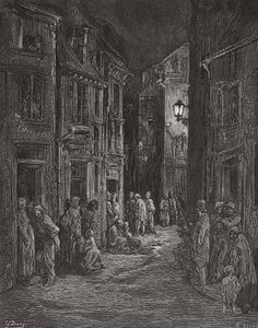 Taudis de Bluegate Fields, Londres au XIXe siècle - Gustave (after) Dore