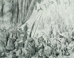 La cour du roi de Serendib, vers 1868 - Gustave (after) Dore