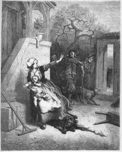 Le loup, la mère et son enfant - des 