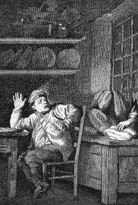 Le vol de Jean Valjean - dans «Les Misérables» par Victor Hugo, ill. par Brion, éd. Hetzel et Lacroix - Gustave Brion
