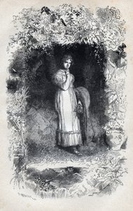 Portrait de Fantine amoureuse de Tholomyès - Illustration par Gustave Brion pour « Les Misérables - Première partie : Fantine » de Victor Hugo