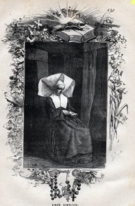 Portrait de Sœur Simplice - Illustration par Gustave Brion (1824-1877) pour « Les Misérables - Première partie : Fantine » de Victor Hugo (1802-1885) 1862 - Gustave Brion