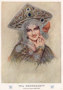 Portrait de Maria Nikolaievna Kuznetsova (Maria Kuznetsova) (1880-1966), célèbre chanteuse d