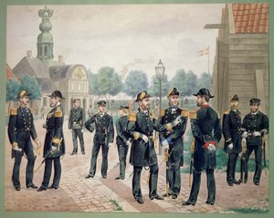Officiers de la marine danoise à l