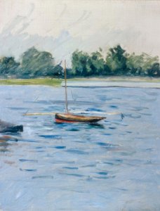 Bateau au mouillage sur la Seine - Gustave Caillebotte