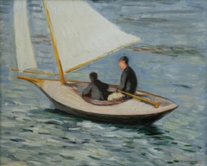 Voilier sur la Seine - Gustave Caillebotte