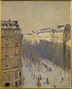 Boulevard Haussmann, effet de neige - Gustave Caillebotte