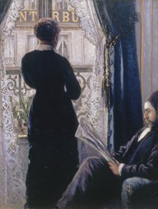 Intérieur - Femme à la fenêtre - Gustave Caillebotte