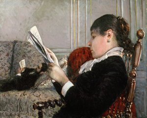 Intérieur, Femme lisant, 1880