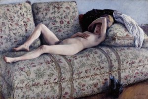 Nu sur un canapé - Gustave Caillebotte