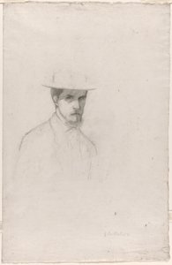 Autoportrait au chapeau - Gustave Caillebotte