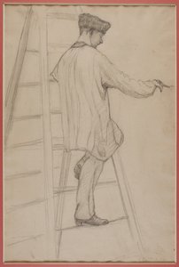 Étude pour Peintres en bâtiment : Homme sur une échelle - Gustave Caillebotte