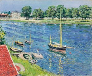 La Seine à Argenteuil, bateaux au mouillage, 1883