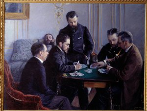La partie de bésigue - Gustave Caillebotte