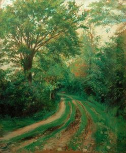 Une route, aussi appelée Route en Normandie