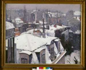 Vue de toits (Effet de neige), dit Toits sous la neige - Gustave Caillebotte