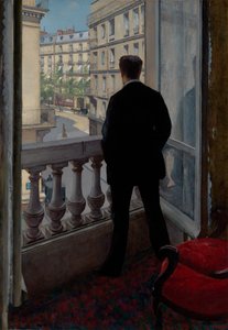 Jeune homme à sa fenêtre - Gustave Caillebotte
