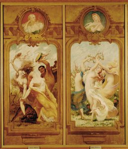Le Foyer de la Danse comporte quatre peintures murales de Boulanger représentant une danse bachique, une bacchanale et une danse champêtre ... (peinture murale) - Gustave Clarence Rodolphe Boulanger