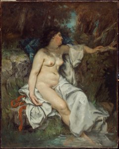 Baigneuse dormant au bord d