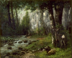 Courbet - Cerf dans les bois, vers 1839-1877 - Gustave Courbet