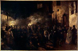 Pompiers courant vers un incendie - Gustave Courbet