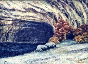 Grotte de la Loue enneigée - Gustave Courbet