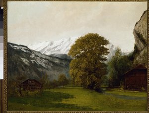 Paysage à Interlaken, Suisse - Gustave Courbet
