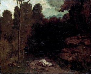 Paysage avec un cheval mort, 1850s - Gustave Courbet