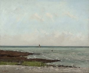 Blanchisseuses à marée basse, Étretat, 1866 ou 1869 - Gustave Courbet