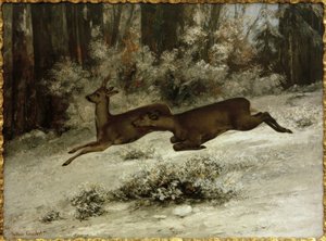 Le Change, épisode de chasse au chevreuil en Franche-Comté - Gustave Courbet
