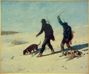 Les braconniers dans la neige - Gustave Courbet