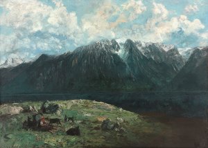Vue panoramique sur les Alpes, Les Dents du Midi - Gustave Courbet