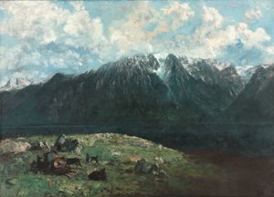 Vue Panoramique des Alpes, Les Dents du Midi, 1877 - Gustave Courbet