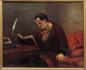 Portrait du poète Charles Baudelaire (1821-1867) Peinture de Gustave Courbet (1819-1877) 1847 Montpellier musée Fabre - Gustave Courbet