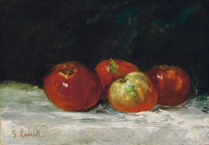 Pommes rouges - Gustave Courbet