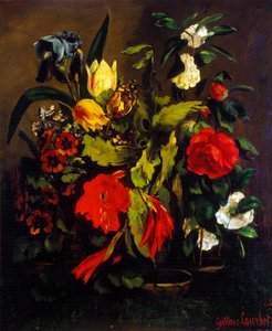 Nature morte de fleurs, 1863 - Gustave Courbet