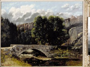 Vue du pont de Saint-Sulpice à Fleurier, Suisse - Gustave Courbet