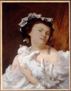 Femme avec un chat, 1864