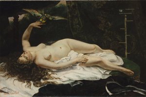Femme avec un perroquet