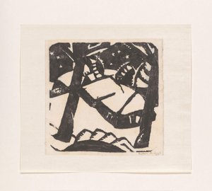 Arbres et toits enneigés - Gustave De Smet (signed by artist)