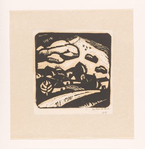 Paysage avec maisons, route et montagne - Gustave De Smet (signed by artist)