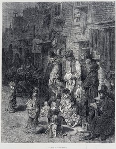 Une rue à Whitechapel - dans "Londres" par Gustave Doré
