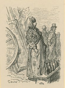 Une femme vendant des bouteilles en verre - Gustave Dore