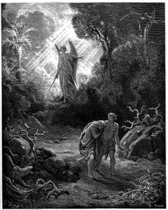 Adam et Ève chassés du paradis - Illustration de Gustave Doré pour la Bible