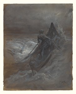 Après le naufrage - Dessin pour une illustration de The Rime of the Ancient Mariner de Coleridge - Gustave Dore