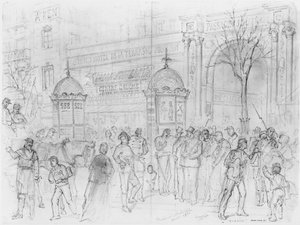 Album du Siège de Paris, Boulevard Montmartre, janvier 1871 - Gustave Dore