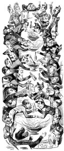 Un Punch international, dessin pour le magazine Le Journal pour Rire, 1849